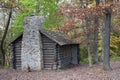 A log cabin in autumn Royalty Free Stock Photo