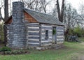 Log Cabin & Cannon Royalty Free Stock Photo