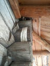 Log cabin of the Church of the Holy Trinity, Sviyazhsk Royalty Free Stock Photo