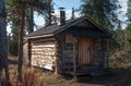 Log Cabin in in Deep Taiga Forest