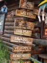 Log Cabin Gifts, tourist souvenir shop in Whittier Alaska, USA. Royalty Free Stock Photo