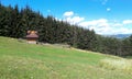 Log cabin and nature Royalty Free Stock Photo