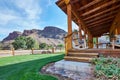 Log Cabin Scenic Desert View Royalty Free Stock Photo