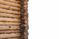 Log cabin wall isolated Royalty Free Stock Photo