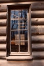 Log cabin window