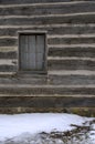 Log cabin window Royalty Free Stock Photo