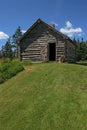 Log cabin in the woods