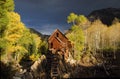 Log cabin in woods Royalty Free Stock Photo