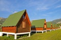 Log cabins in the row Royalty Free Stock Photo