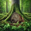 log cut tree forest Royalty Free Stock Photo