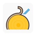 Log debarking vector icon design