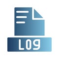 Log document file text icons, with a gradient design, are perfect for modern applications. Can be used for websites, UI and mobile Royalty Free Stock Photo