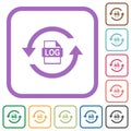 Log file rotation simple icons
