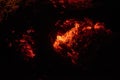 Log fire closeup. Fire flame texture. Abstract burning blaze flames for banner background.