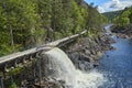 Historic wooden raft channel or timber slide of Tommerrenna