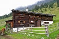 Log home on Austrian mountain slope