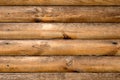Log house ash wood with hammered nails texture