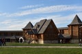 Log house in the fortress Royalty Free Stock Photo