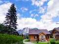 Log house, rural sceneic in Europe, Switzerland