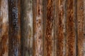 Log house wall background. Old weathered orange logs. Wooden background Royalty Free Stock Photo