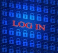 Log In Indicates World Wide Web And Encryption Royalty Free Stock Photo