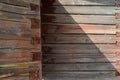 Log masonry. Corner of the log cabin made of logs