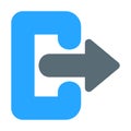 Log Out icon in flat style for any projects Royalty Free Stock Photo