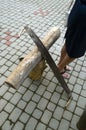 Log and a saw