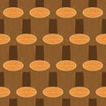 log seamless pattern. Wooden billet background. Woodpile Ornament Royalty Free Stock Photo