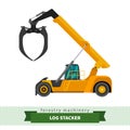 Log stacker vehicle