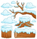 Log theme collection 2 Royalty Free Stock Photo