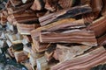 A bundle of firewood for the winter Royalty Free Stock Photo