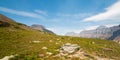 Logan Pass as seen from Hidden Lake hiking trail in Glacier National Park during the 2017 fall fires in Montana