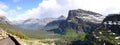 Logan Pass panorama Royalty Free Stock Photo