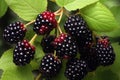 Loganberry black berry. Generate Ai