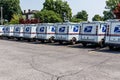 USPS Post Office Mail Trucks. The Post Office is Responsible for Providing Mail Delivery