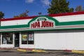 Logansport - Circa October 2016: Papa John's Take-Out Pizza Restaurant II Royalty Free Stock Photo