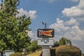 Sonic fast food drive up street sign with message Royalty Free Stock Photo