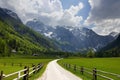 Majestic spring alpine scenery near Logar valley (Logarska dolina), Kamnik Savinja Alps, Slovenia, Europe Royalty Free Stock Photo