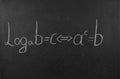 Logarithm of mathematics Royalty Free Stock Photo