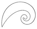 Logarithmic Spiral Curve French Curve radius curves by using points vintage engraving Royalty Free Stock Photo