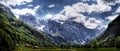 Logarska Dolina valley, and the savinja river Royalty Free Stock Photo