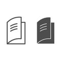 Logbook line and solid icon. Paper diary or daybook silhouette symbol, outline style pictogram on white background Royalty Free Stock Photo