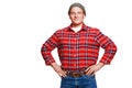 Logger in red shirt isolated.