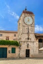 Loggia and clock tower, Trogir, Croatia Royalty Free Stock Photo