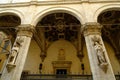 Loggia della Mercanzia in Siena. Loggia with ribbed and cross vaults made in the Tuscan Renaissance