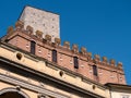 Loggia and Palazzo Ballati on Piazza Indipendenza, Siena Royalty Free Stock Photo