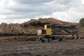 Logging equipment at lumber mill