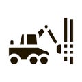 logging machine icon Vector Glyph Illustration