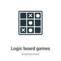 Logic board games vector icon on white background. Flat vector logic board games icon symbol sign from modern entertainment
